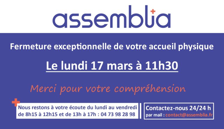 Fermeture exceptionnelle de l'accueil