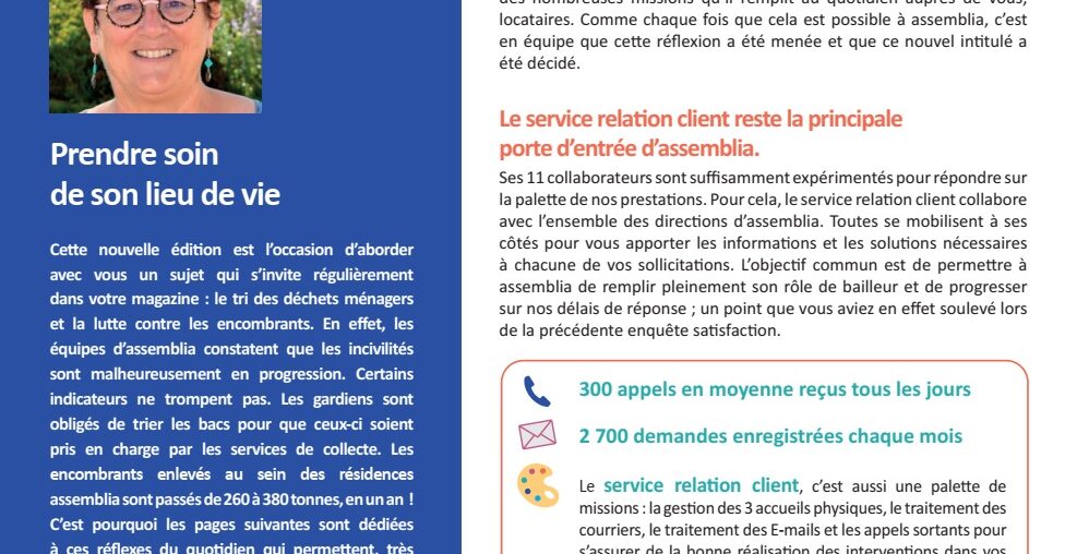 Zoom sur le dernier numéro de Voisinage, le magazine des locataires assemblia